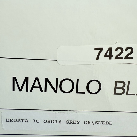 Manolo Blahnik Grey Suede Leather Brusta block heel ankle booties EU 39 - Picture 9 of 9